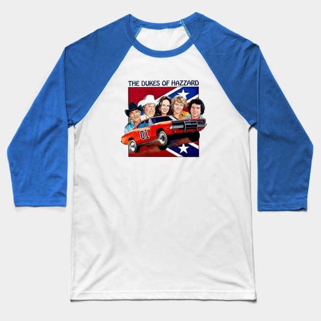 Dukes of Hazard Baseball T-Shirt by ZAnquen